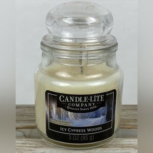 Candle Lite Company Limited Edition Icy Cypress Woods Candle 3 once NEW